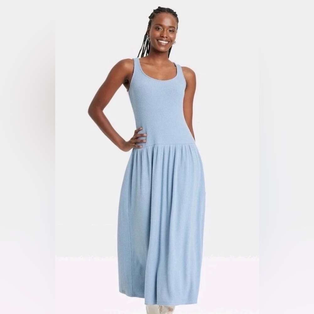 Universal Thread Light Blue Sleeveless Maxi Dress